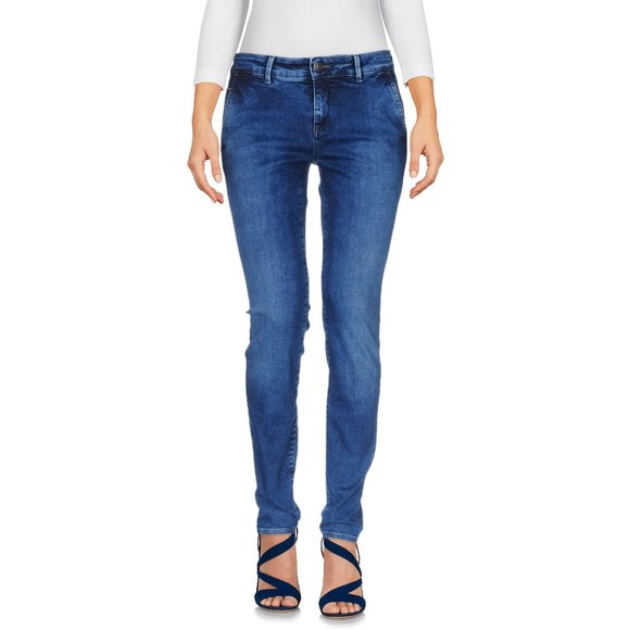 CARE LABEL jeans blue denim pants mid rise faded effect - Picture 1 of 13